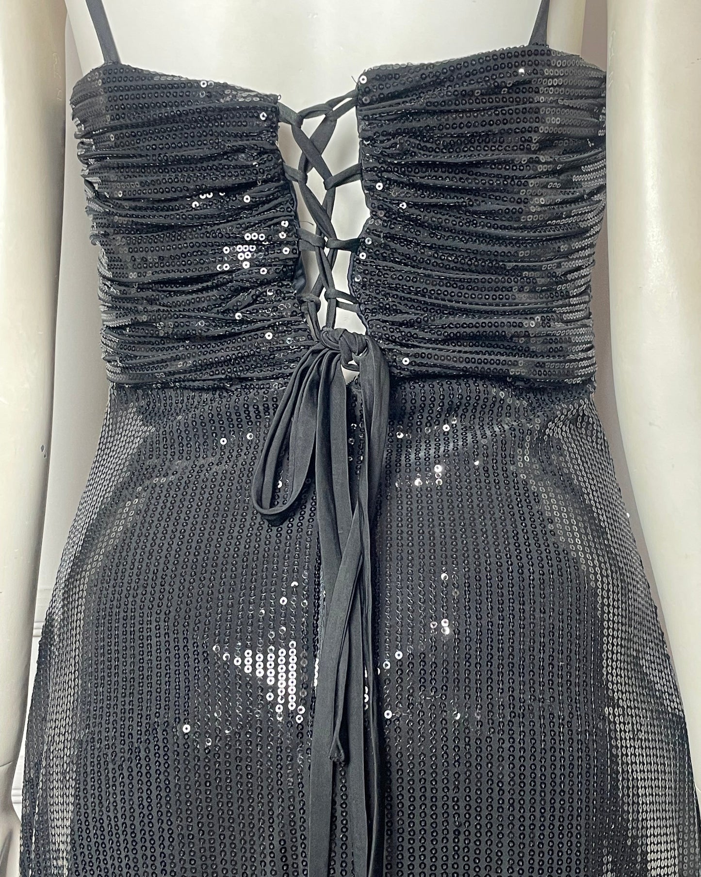 Black party midi dress