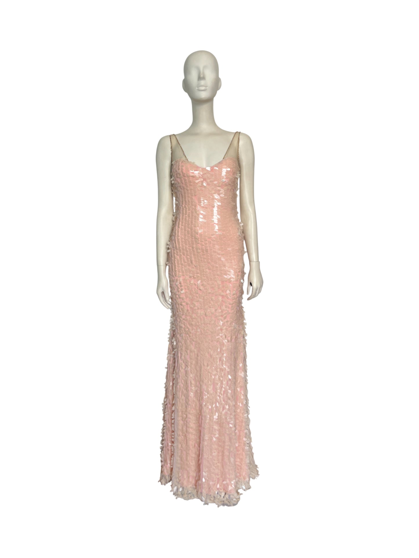 Vestido maxi salmon