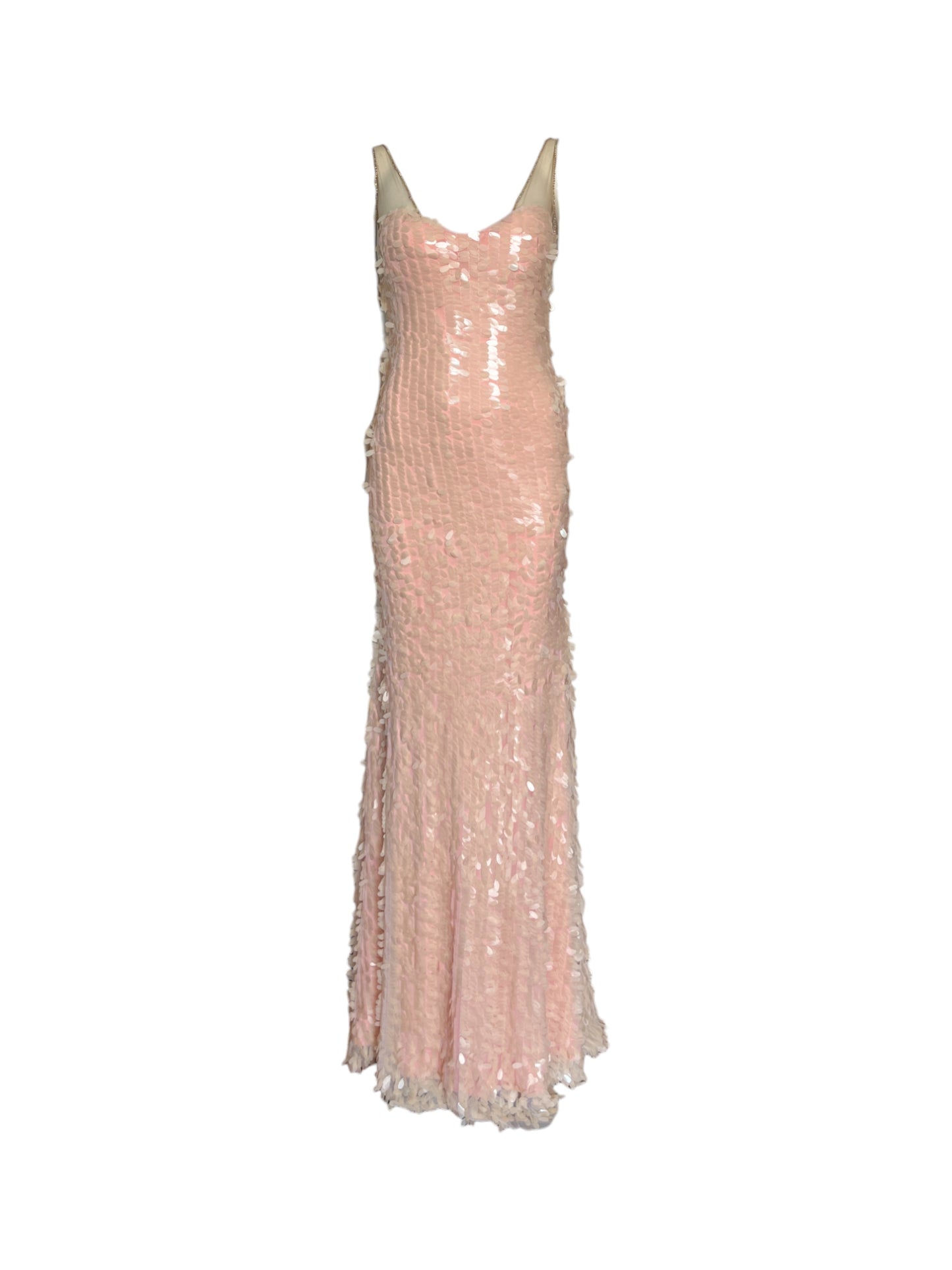 Vestido maxi salmon