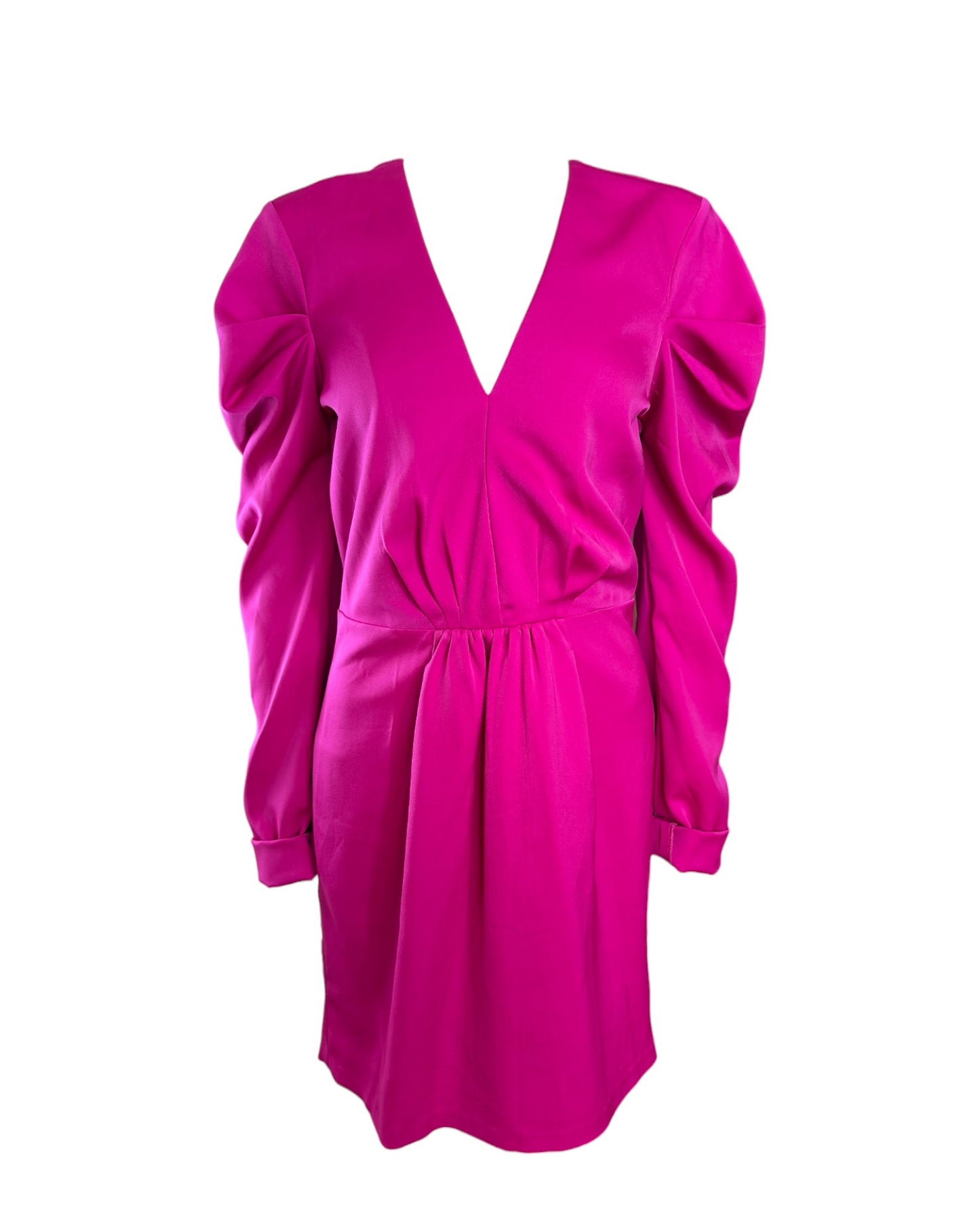 Vestido fucsia manga