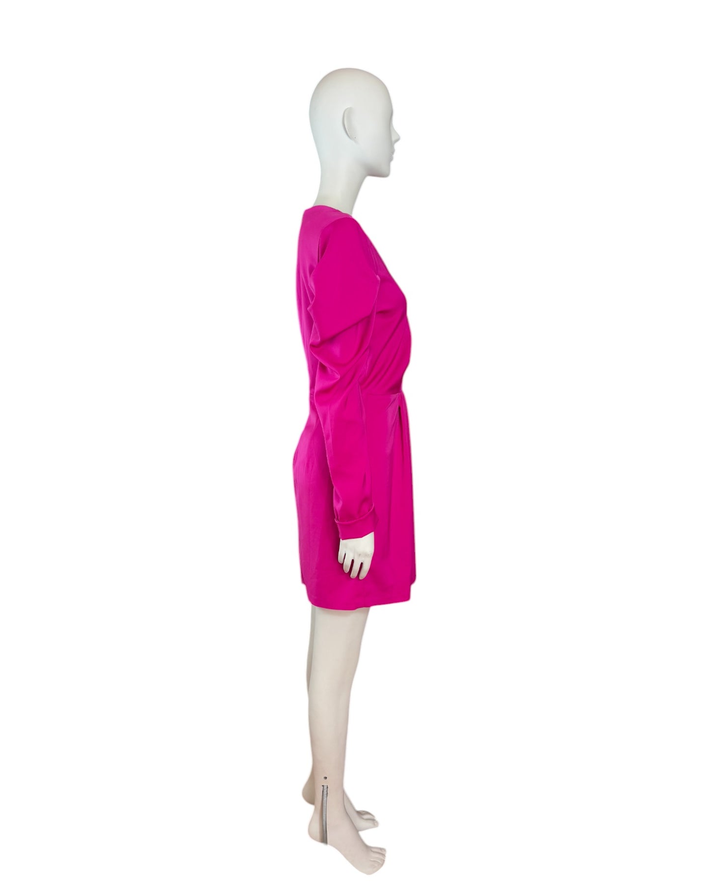 Vestido fucsia manga