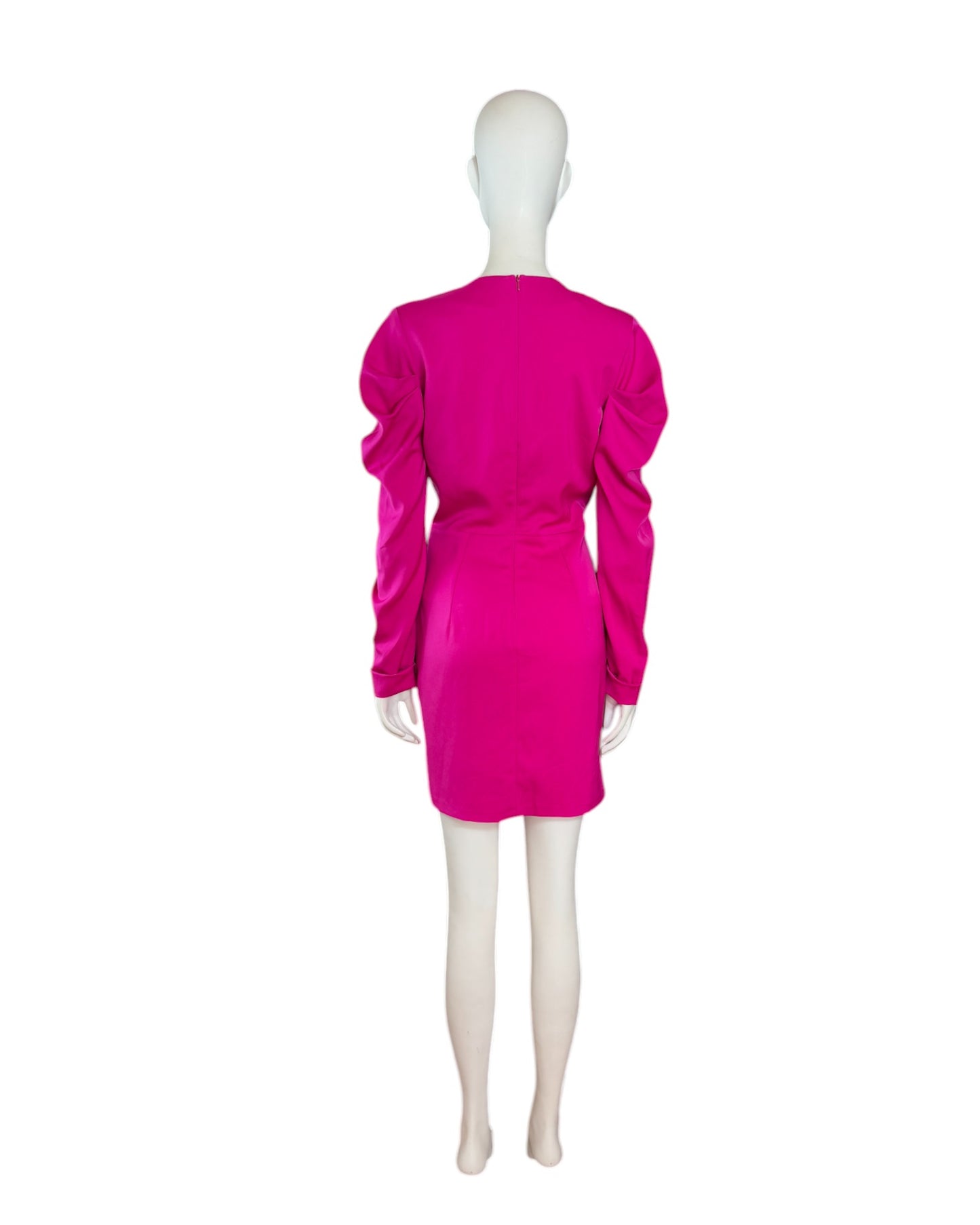 Vestido fucsia manga