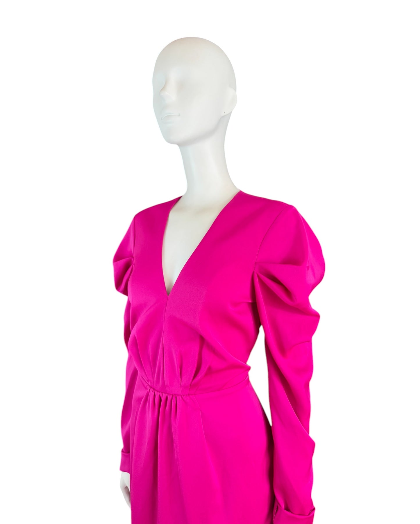 Vestido fucsia manga