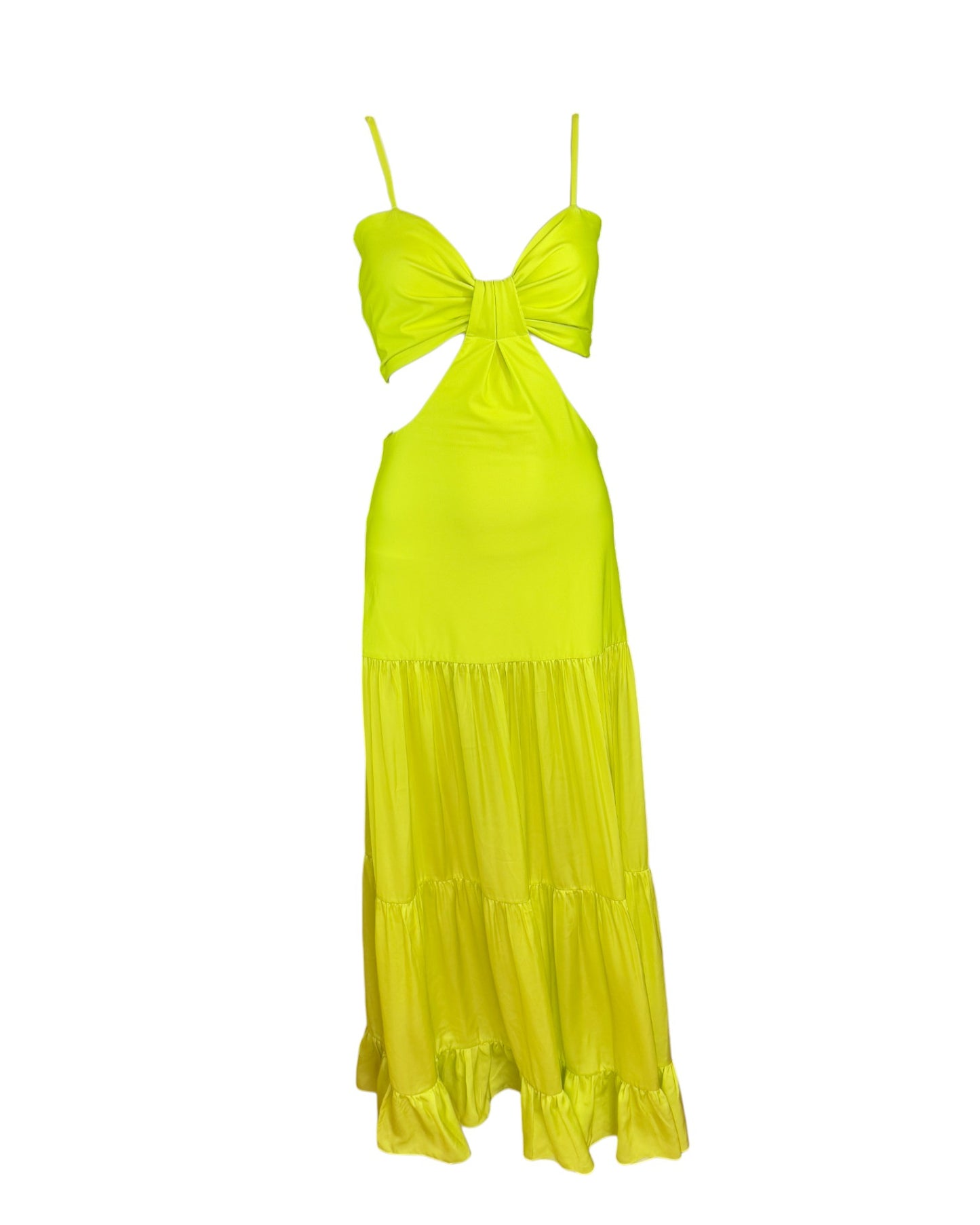 Vestido verde maxi