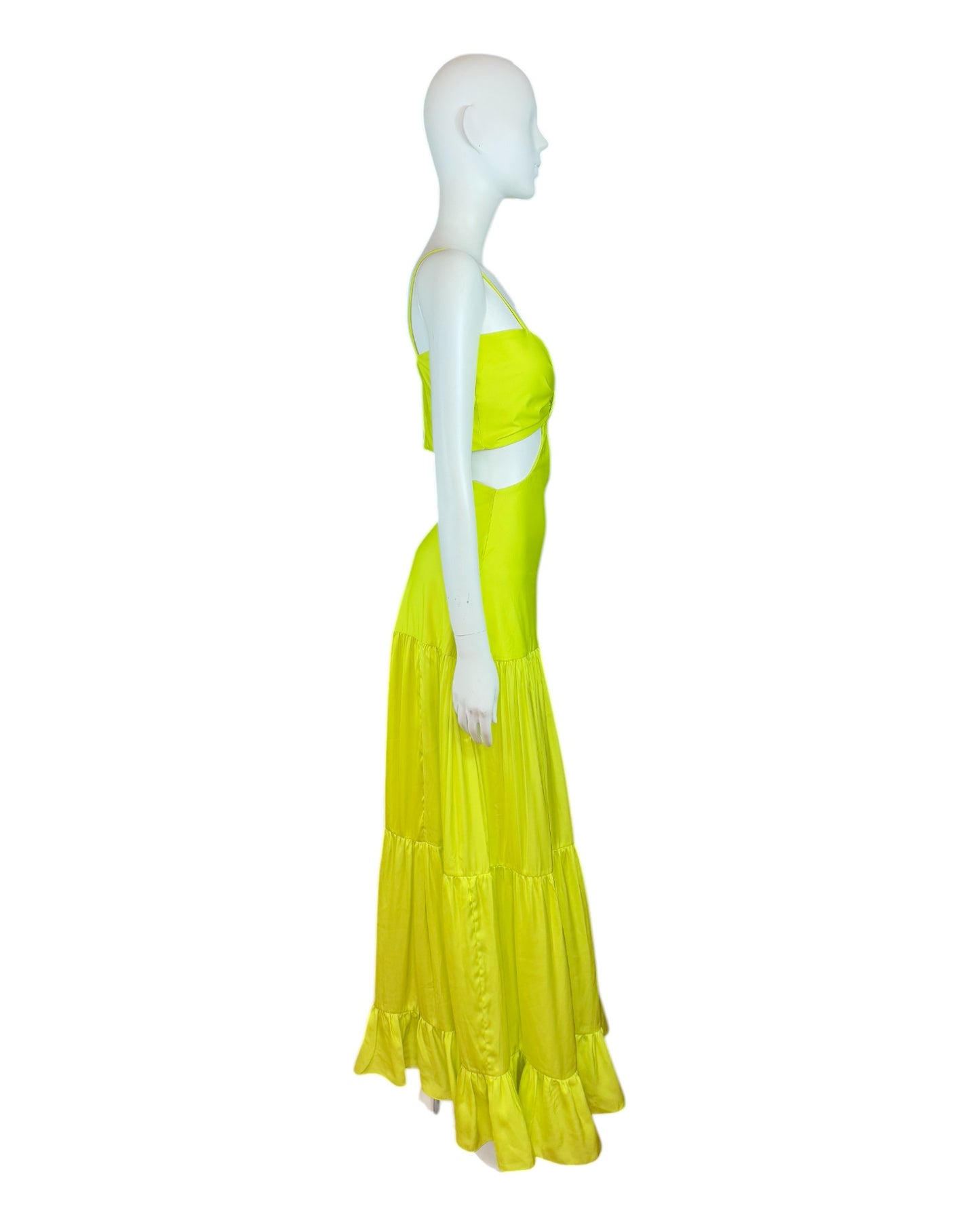 Vestido verde maxi