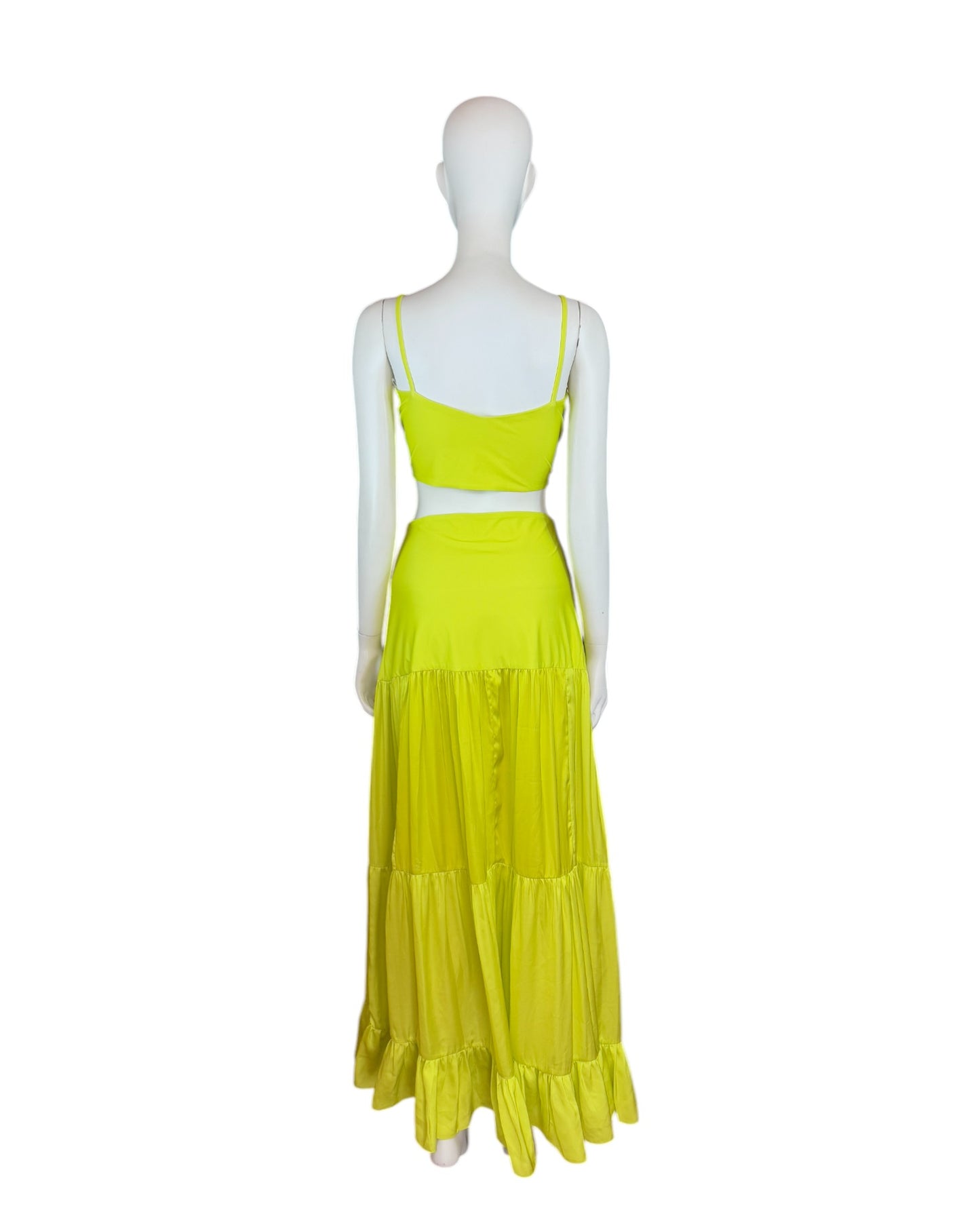 Vestido verde maxi
