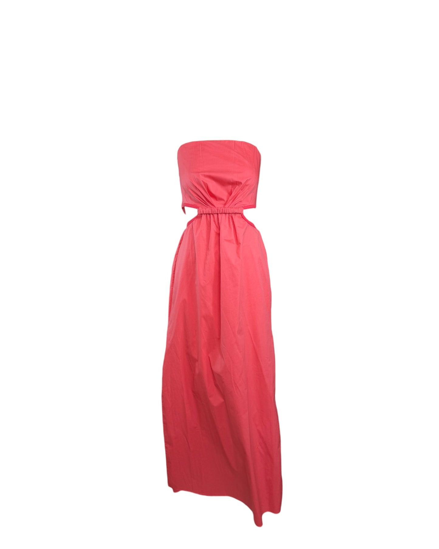 Vestido maxi salmón