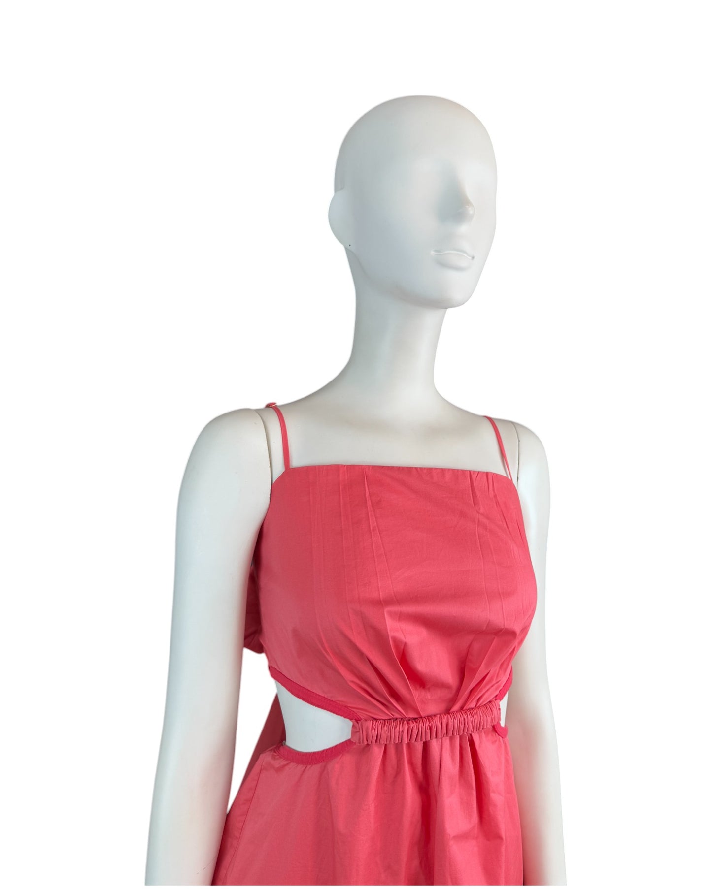 Vestido maxi salmón