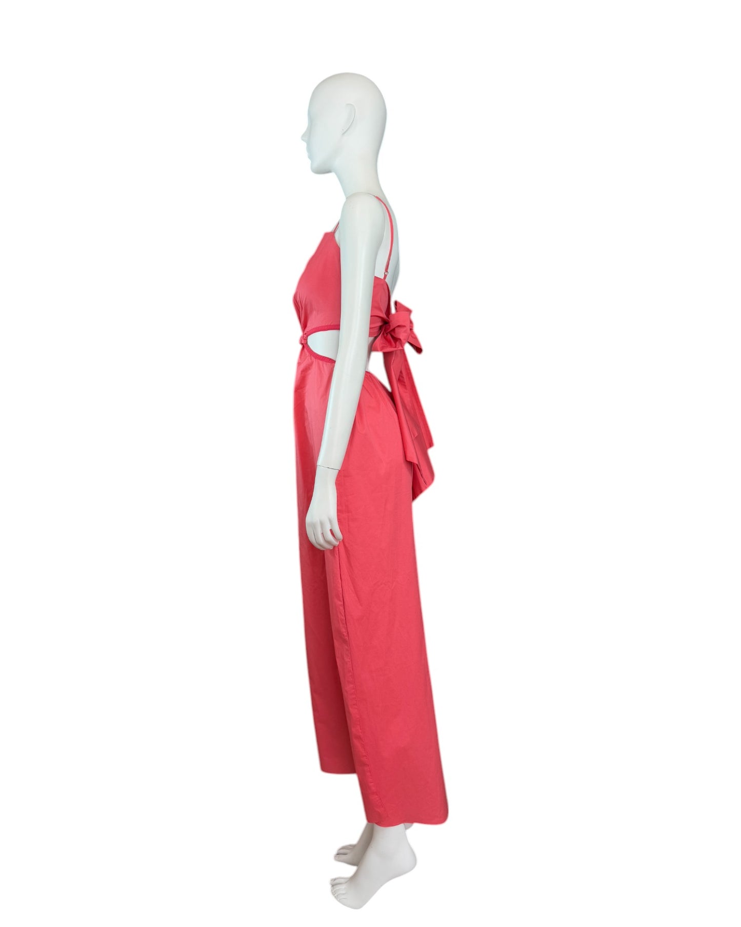 Vestido maxi salmón