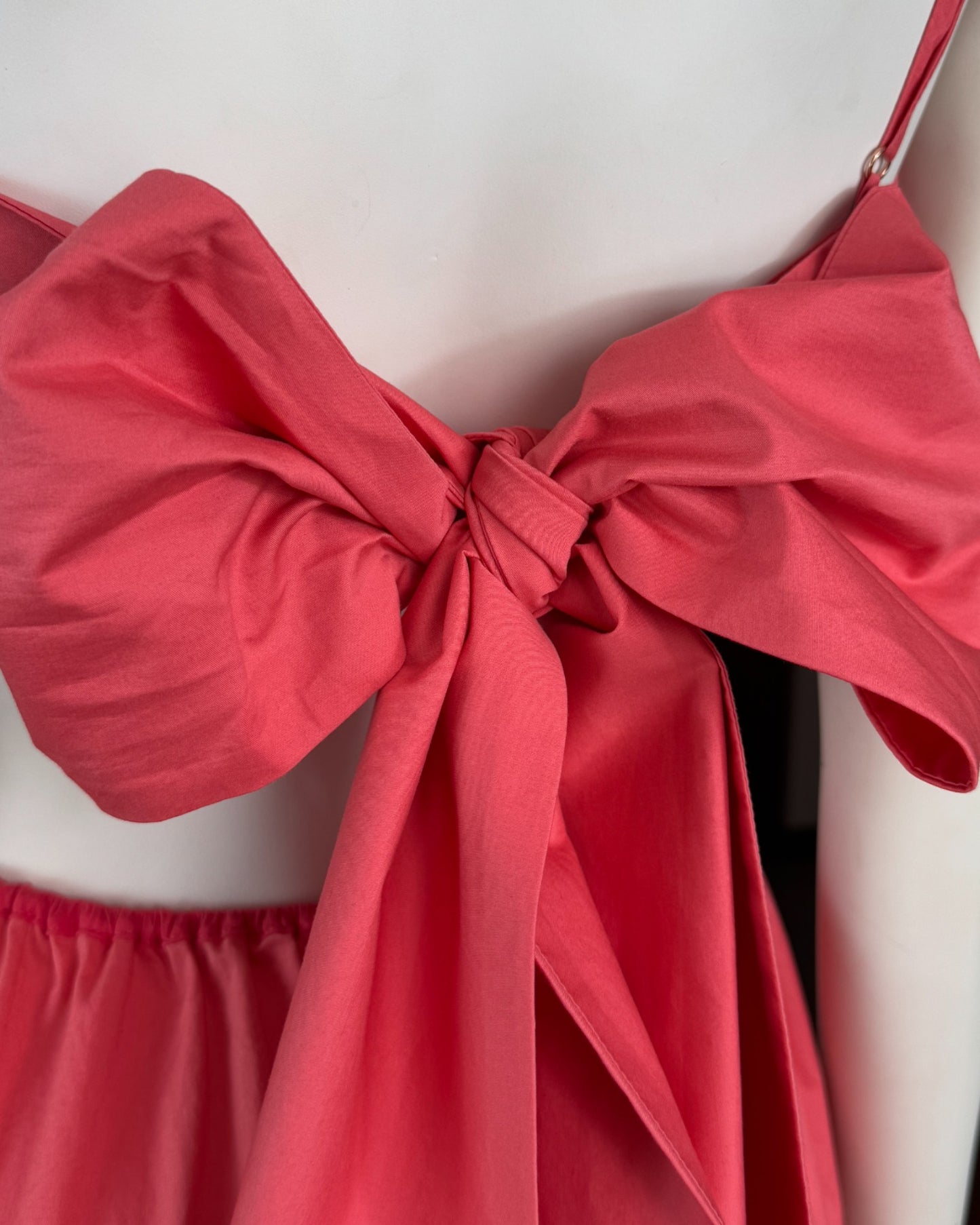 Vestido maxi salmón
