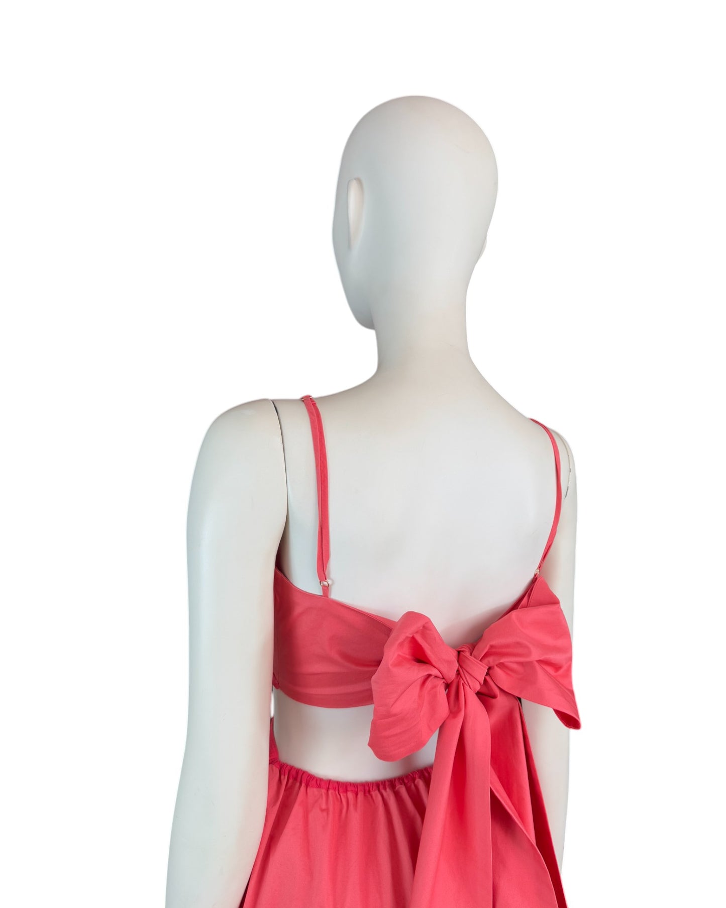 Vestido maxi salmón