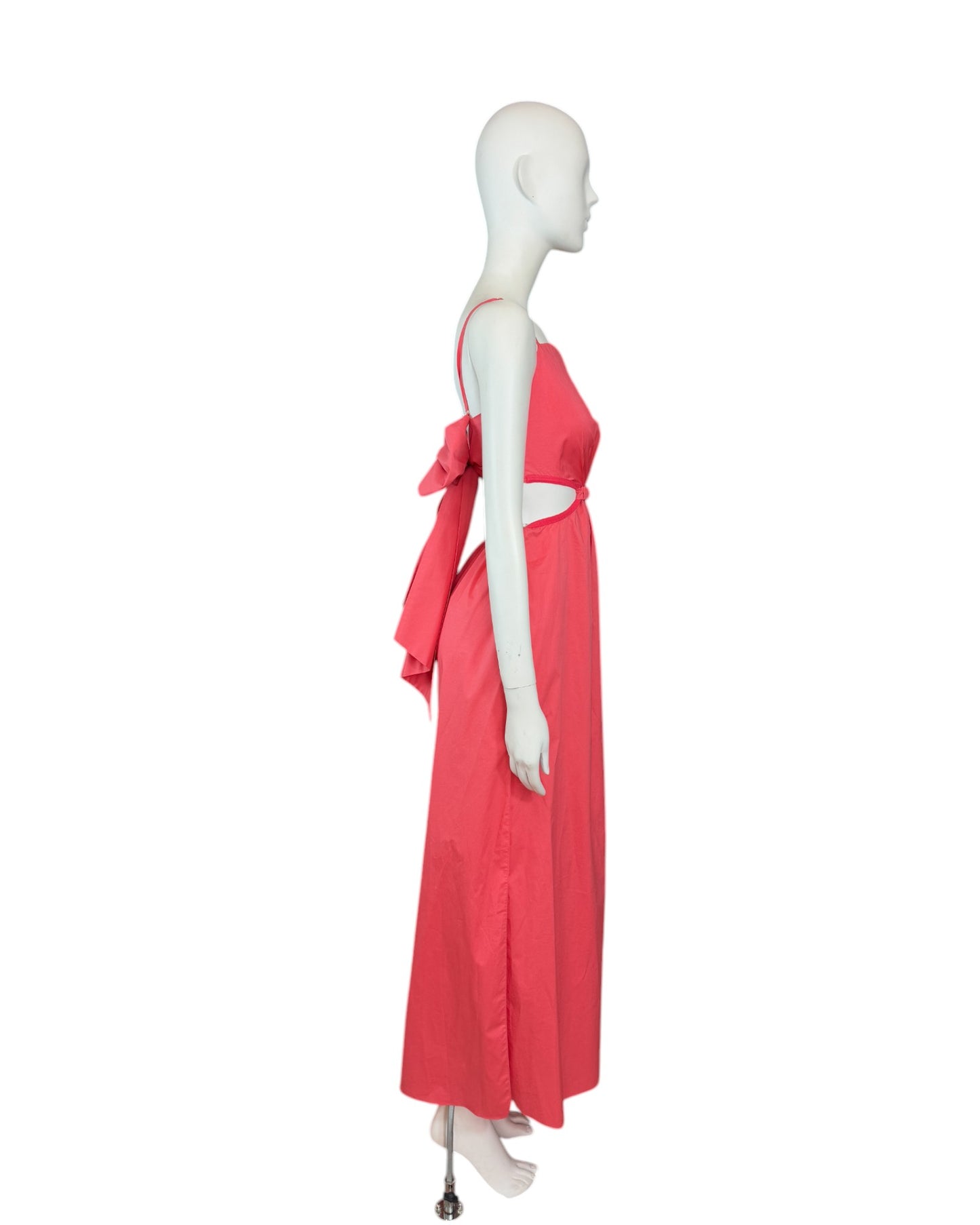 Vestido maxi salmón