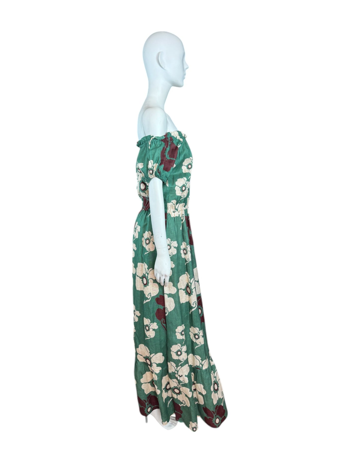 Vestido maxi verde