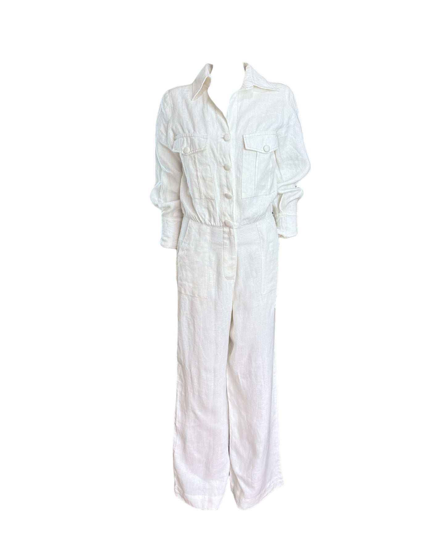 Jumsuit mangas blanco