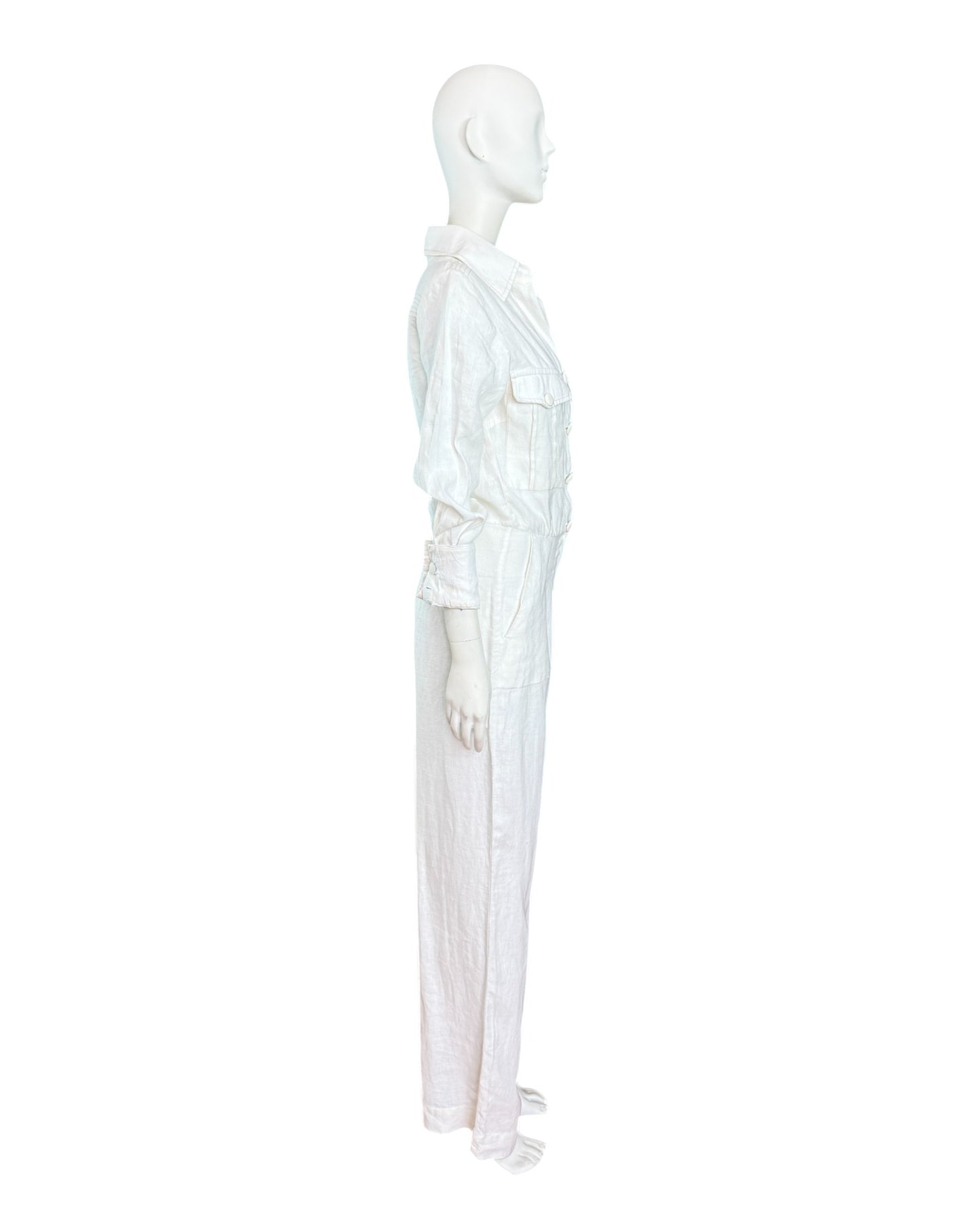 Jumsuit mangas blanco