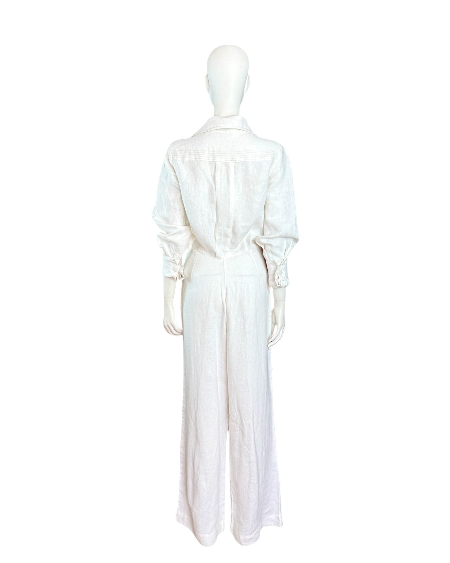 Jumsuit mangas blanco
