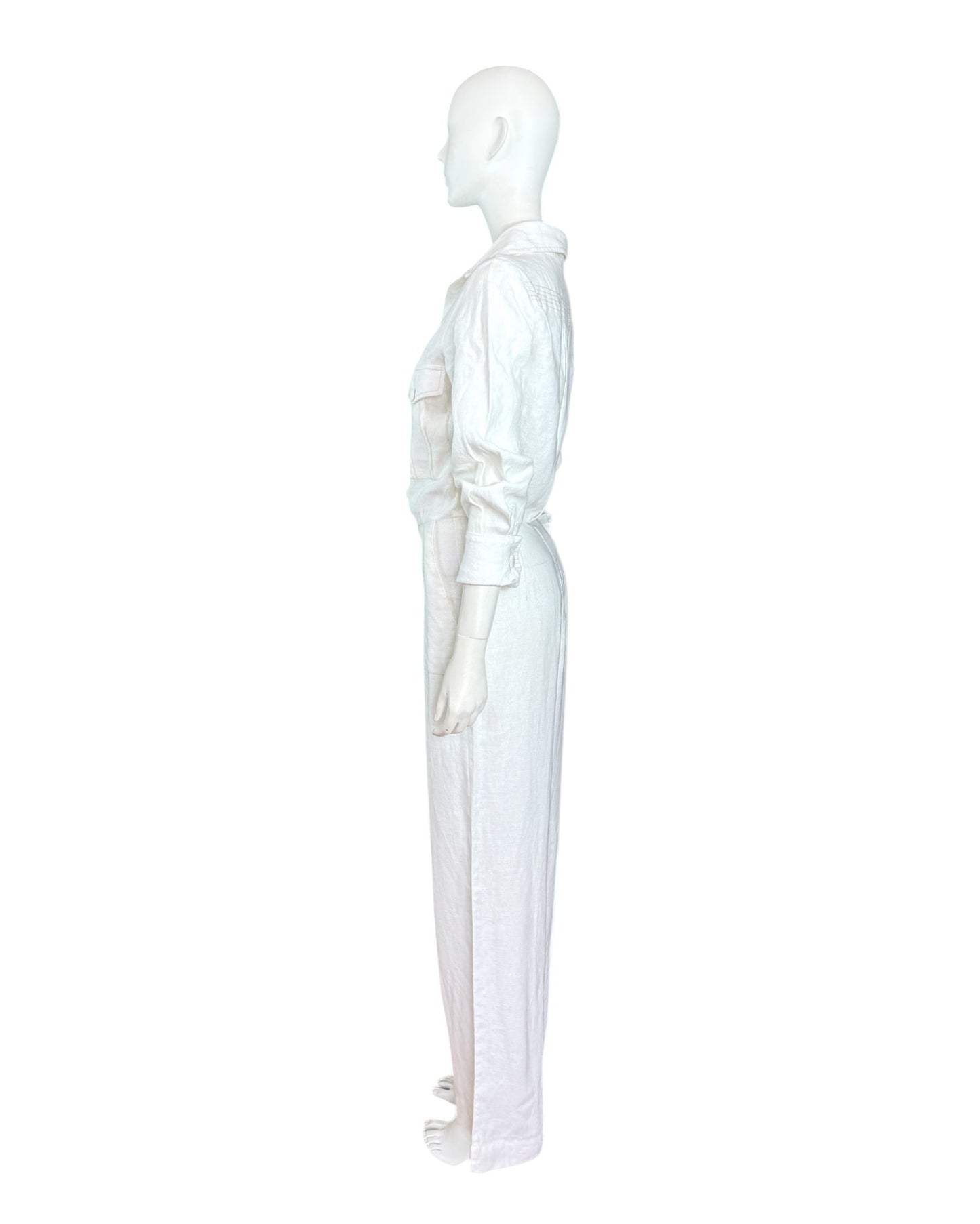 Jumsuit mangas blanco