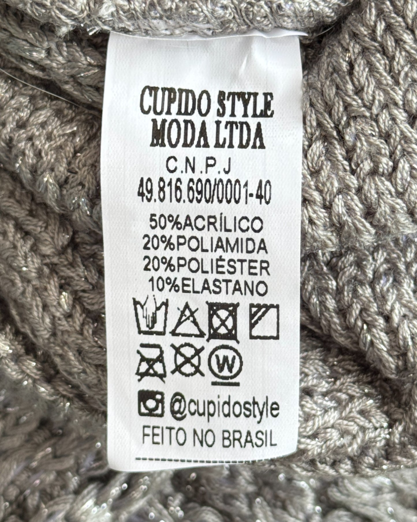 Vestido tejido gris