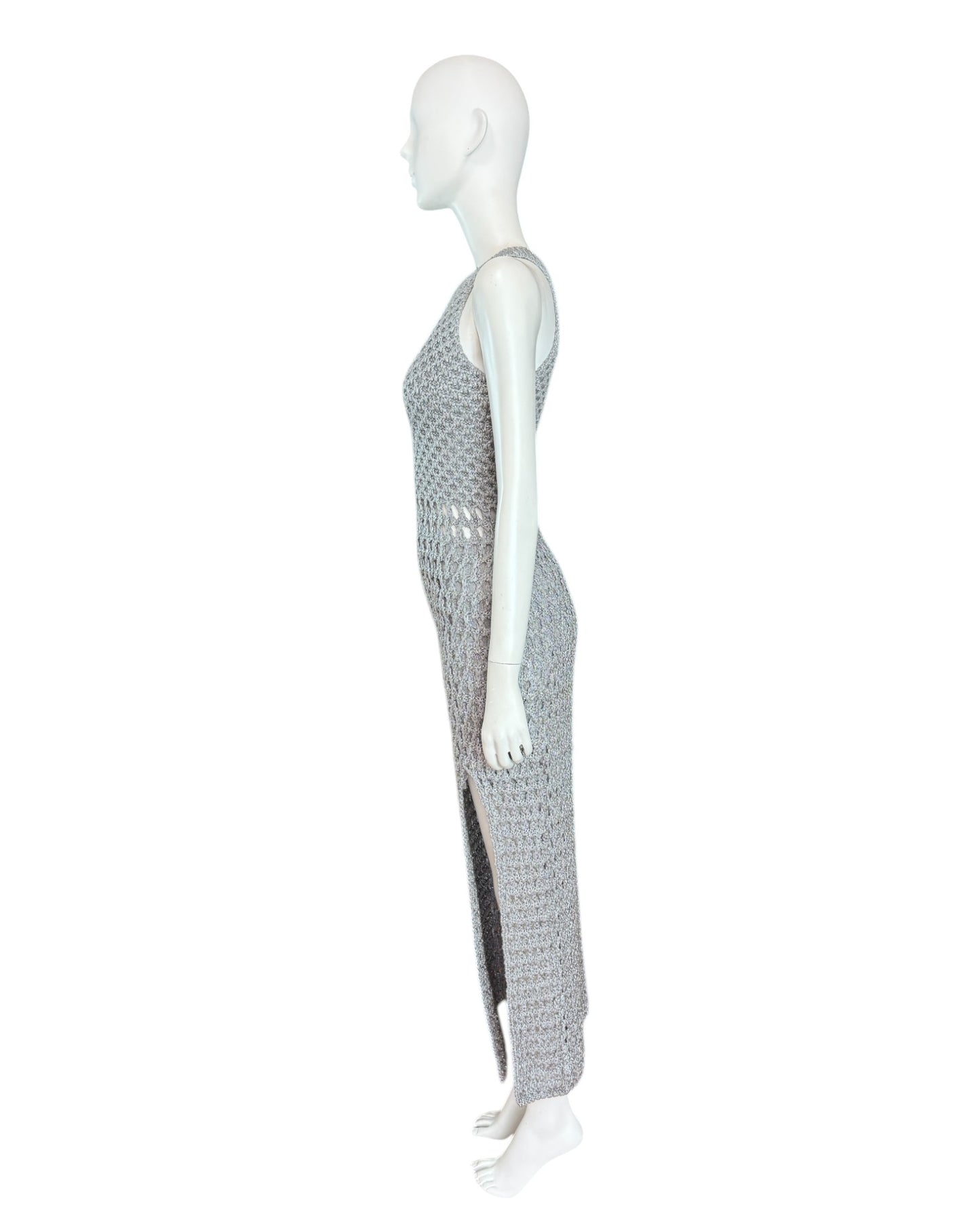 Vestido tejido gris