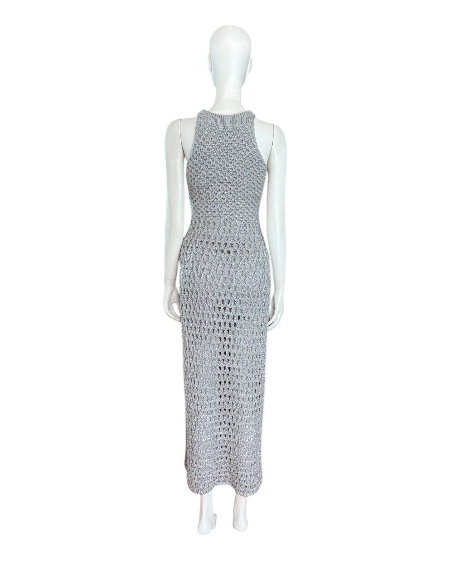 Vestido tejido gris