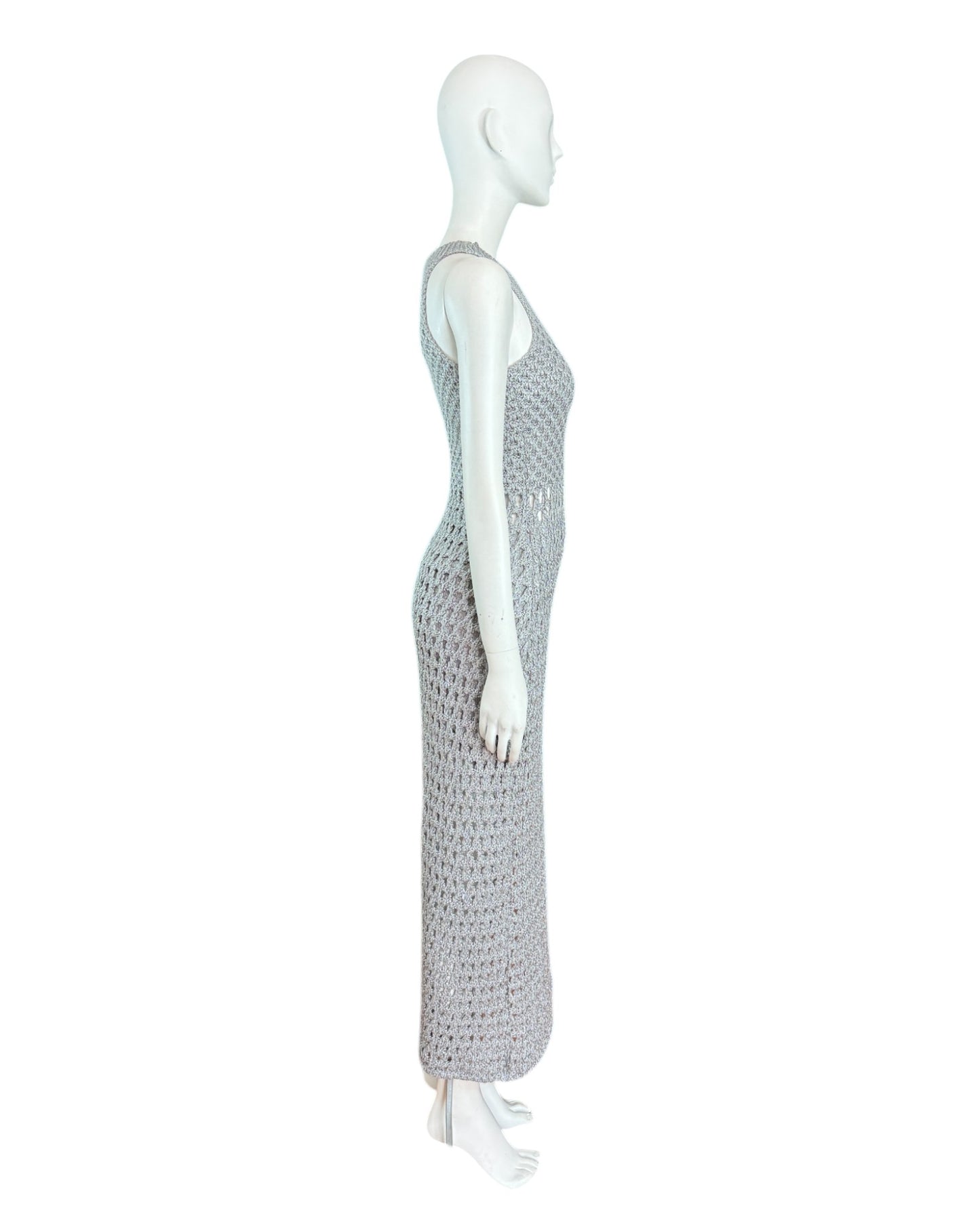 Vestido tejido gris