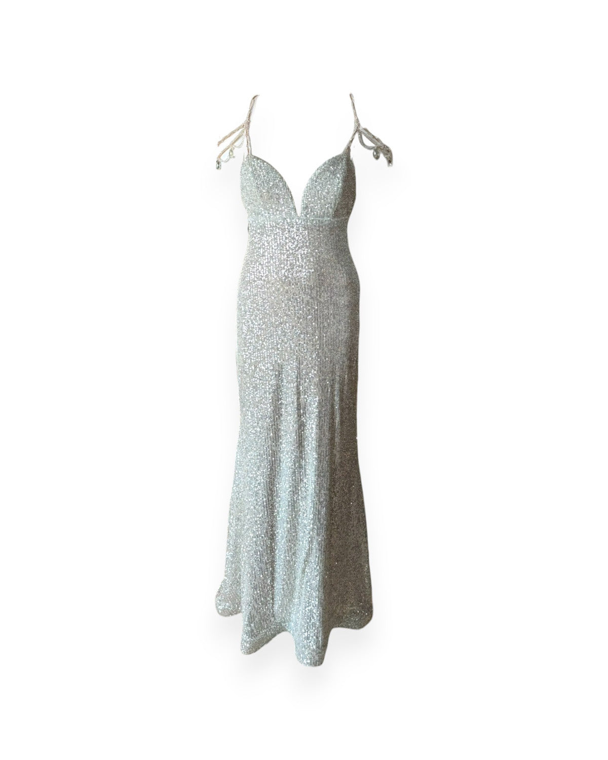 Vestido fiesta plata