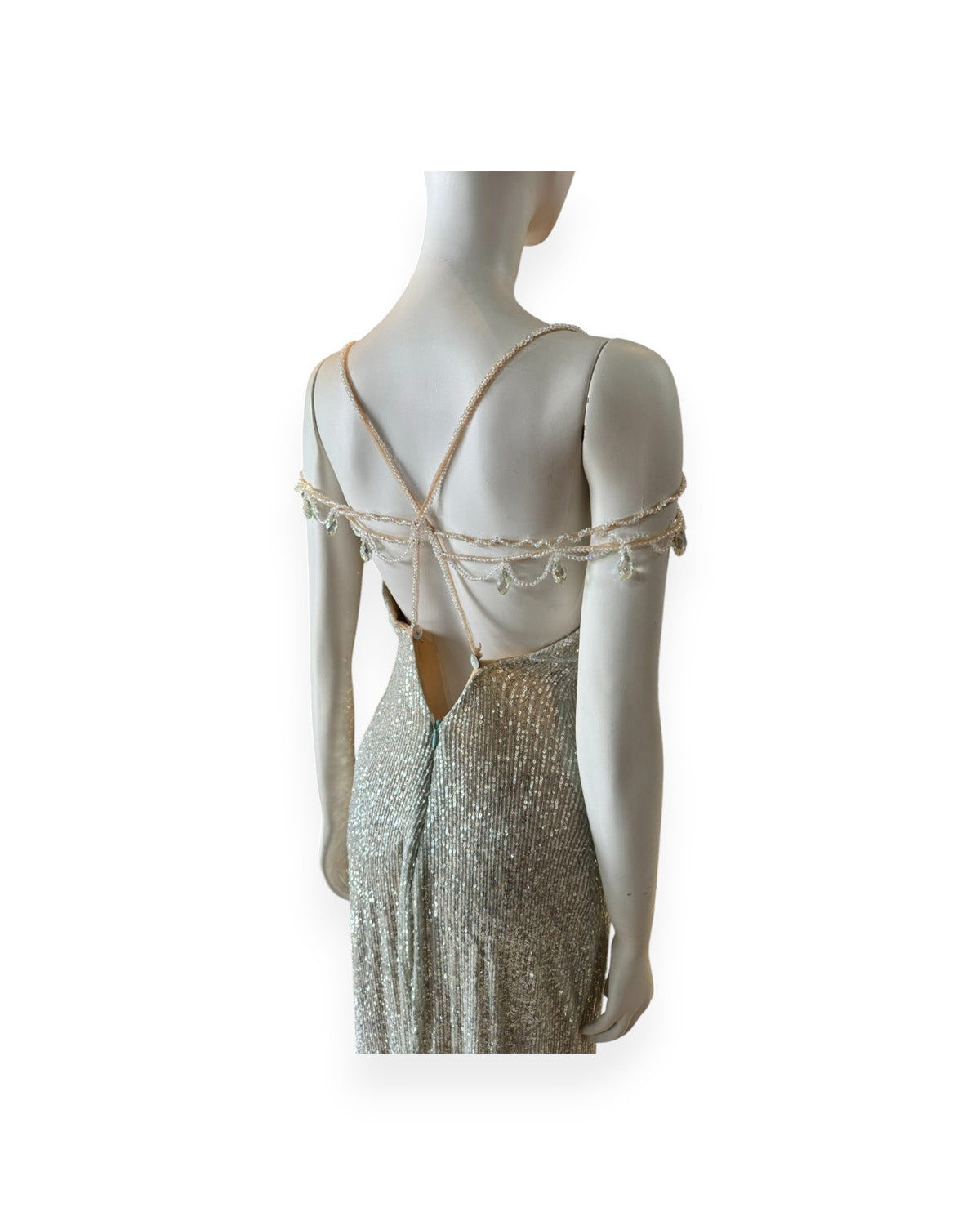 Vestido fiesta plata