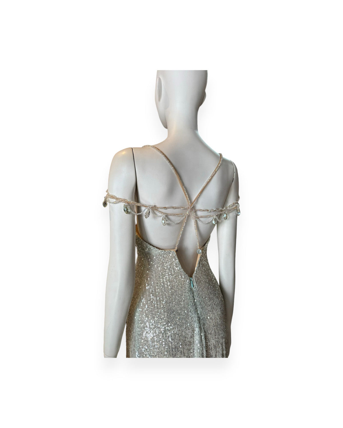 Vestido fiesta plata