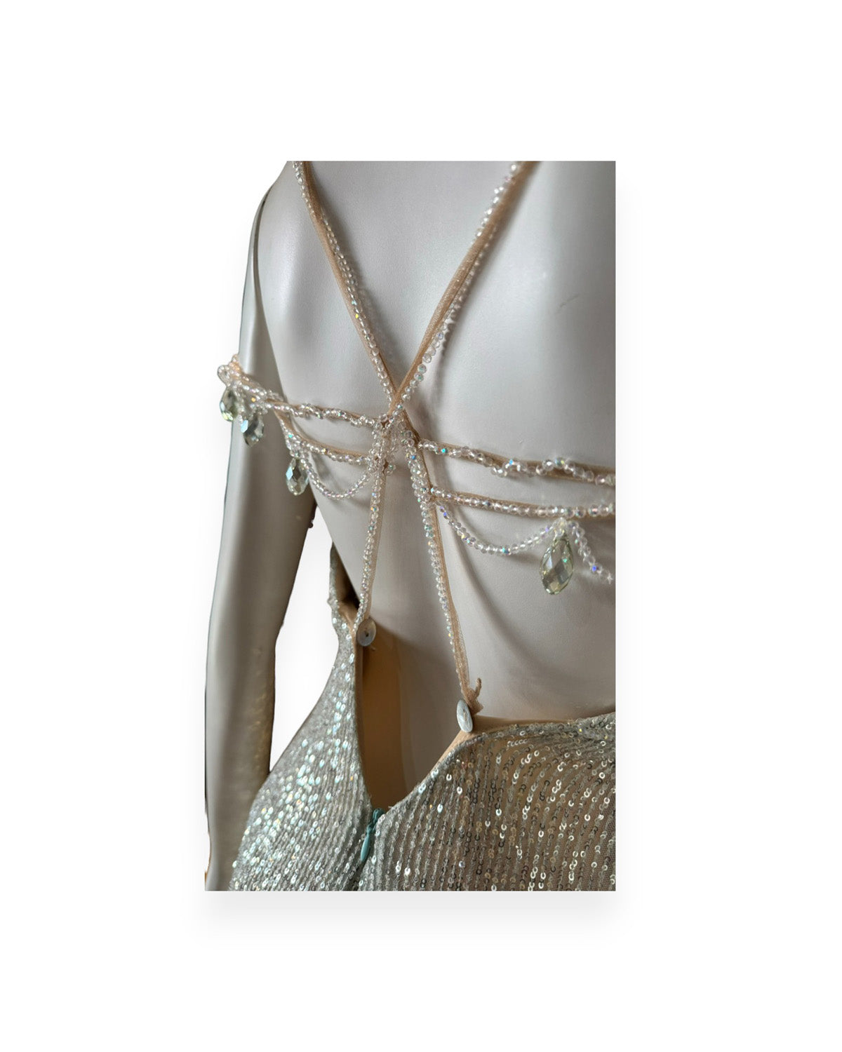 Vestido fiesta plata