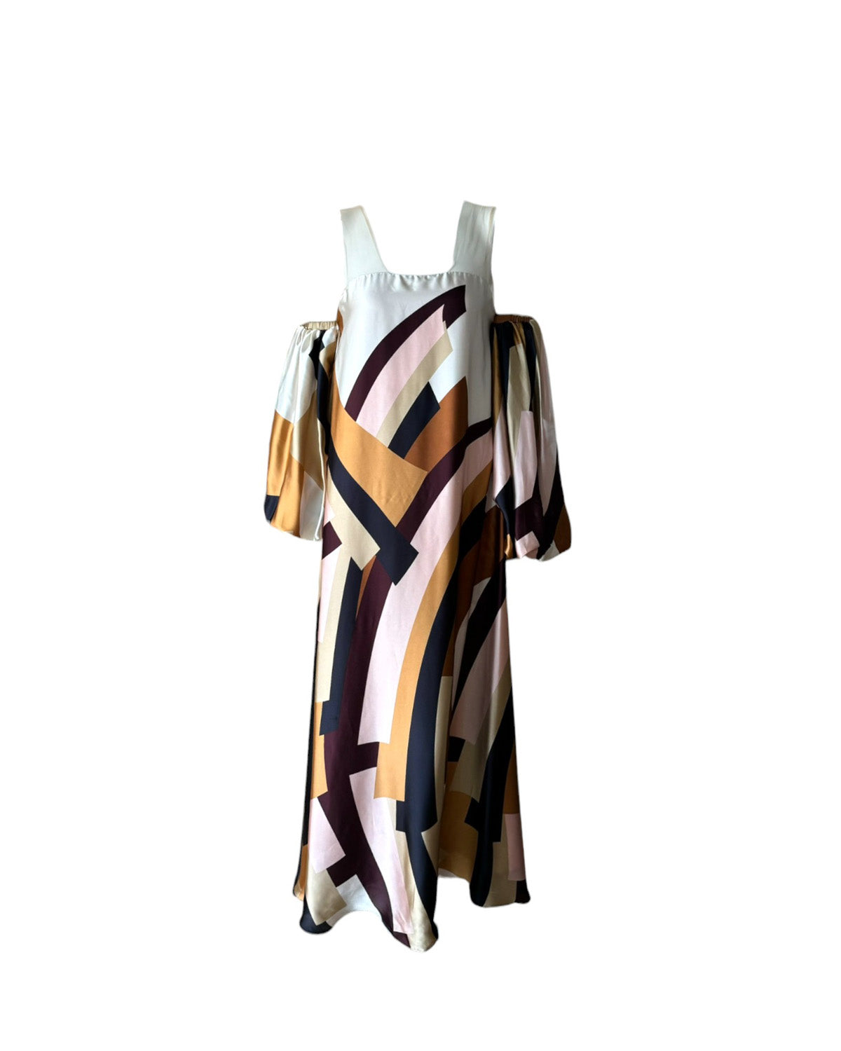 Vestido maxi mangas