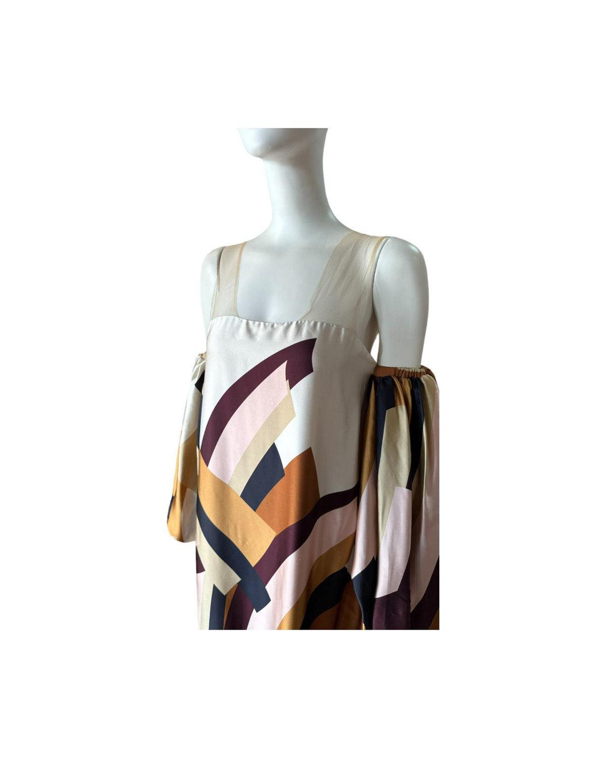 Vestido maxi mangas