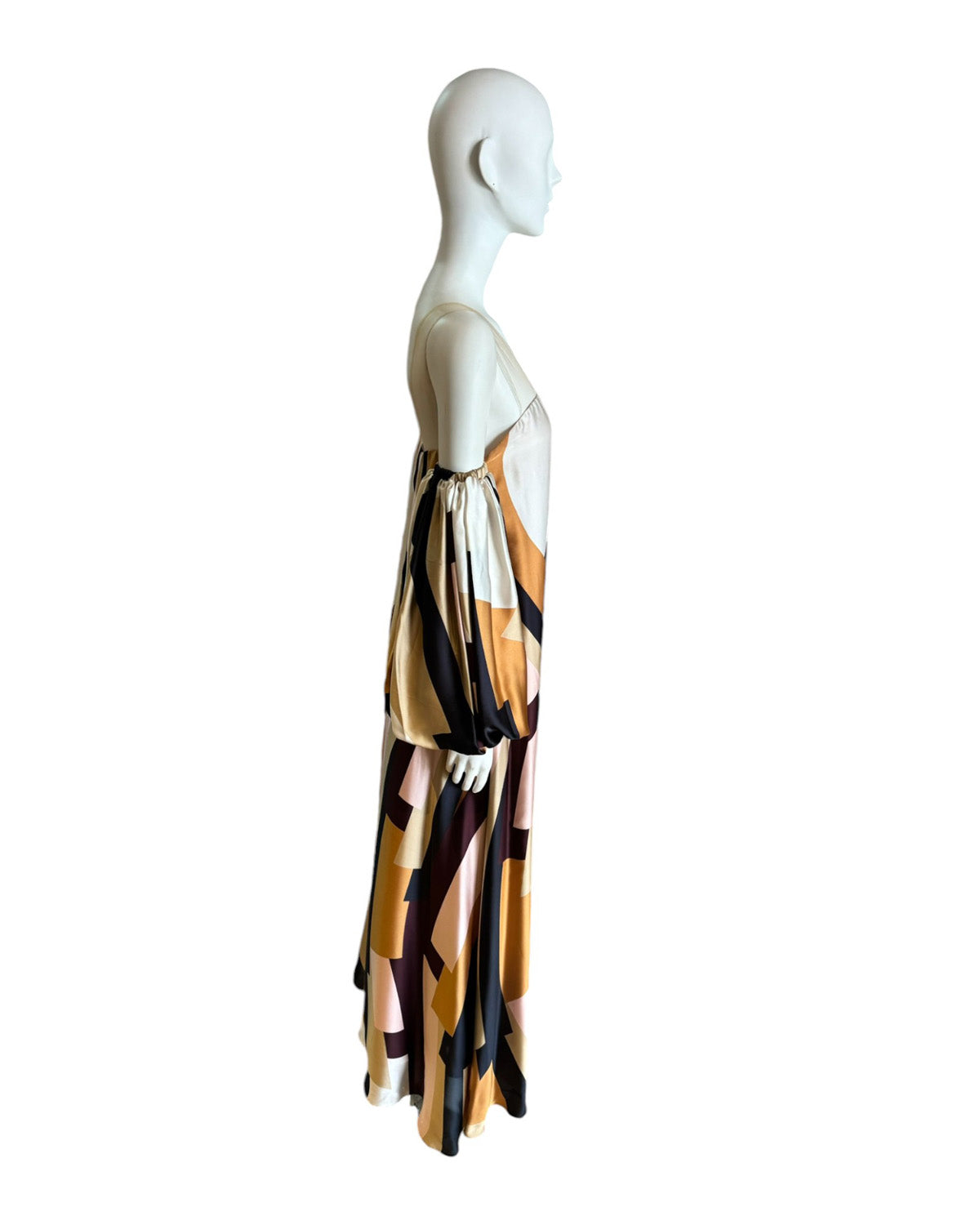 Vestido maxi mangas