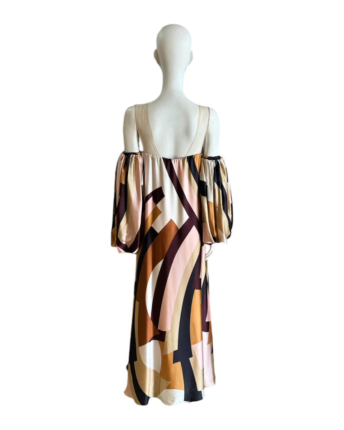 Vestido maxi mangas