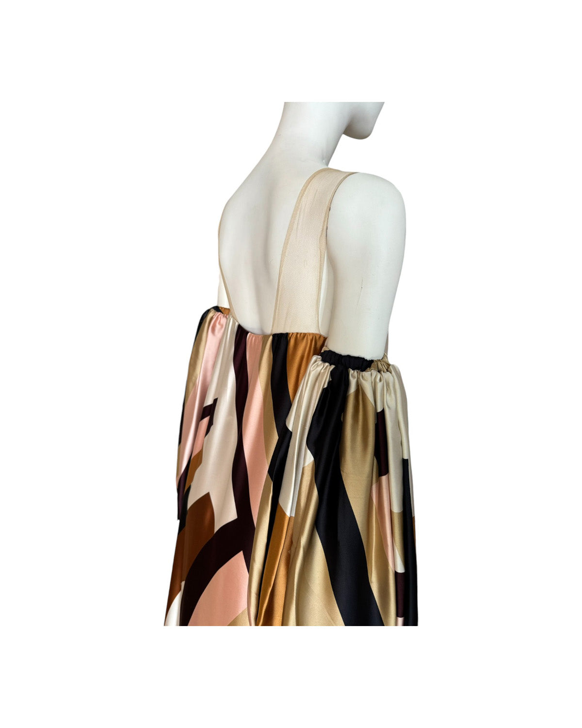Vestido maxi mangas