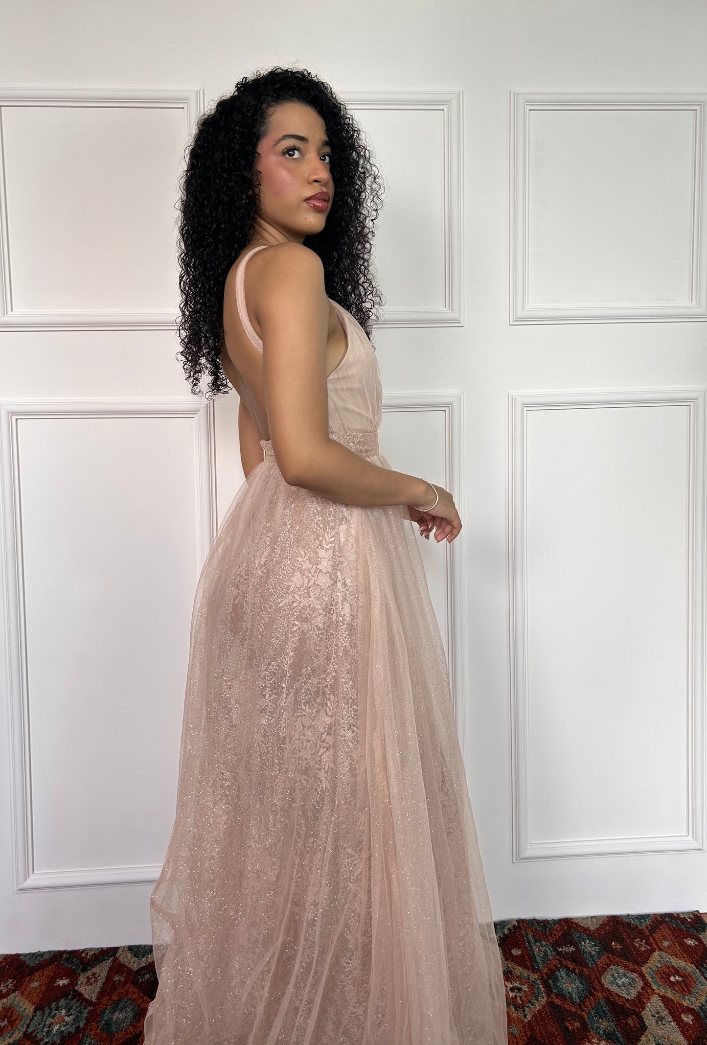 Vestido palo rosa princesa