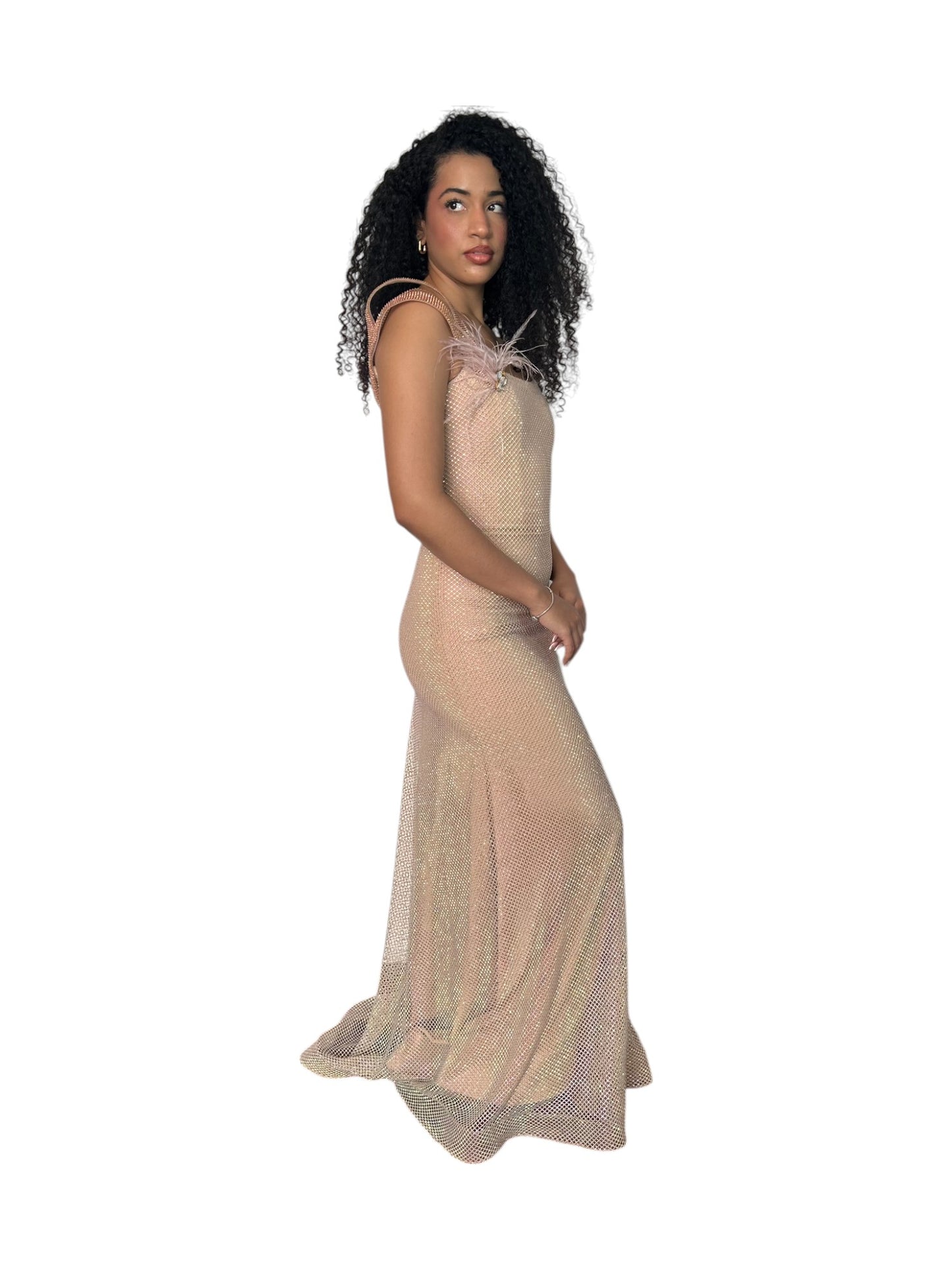 vestido piedras de fiesta sergio cano