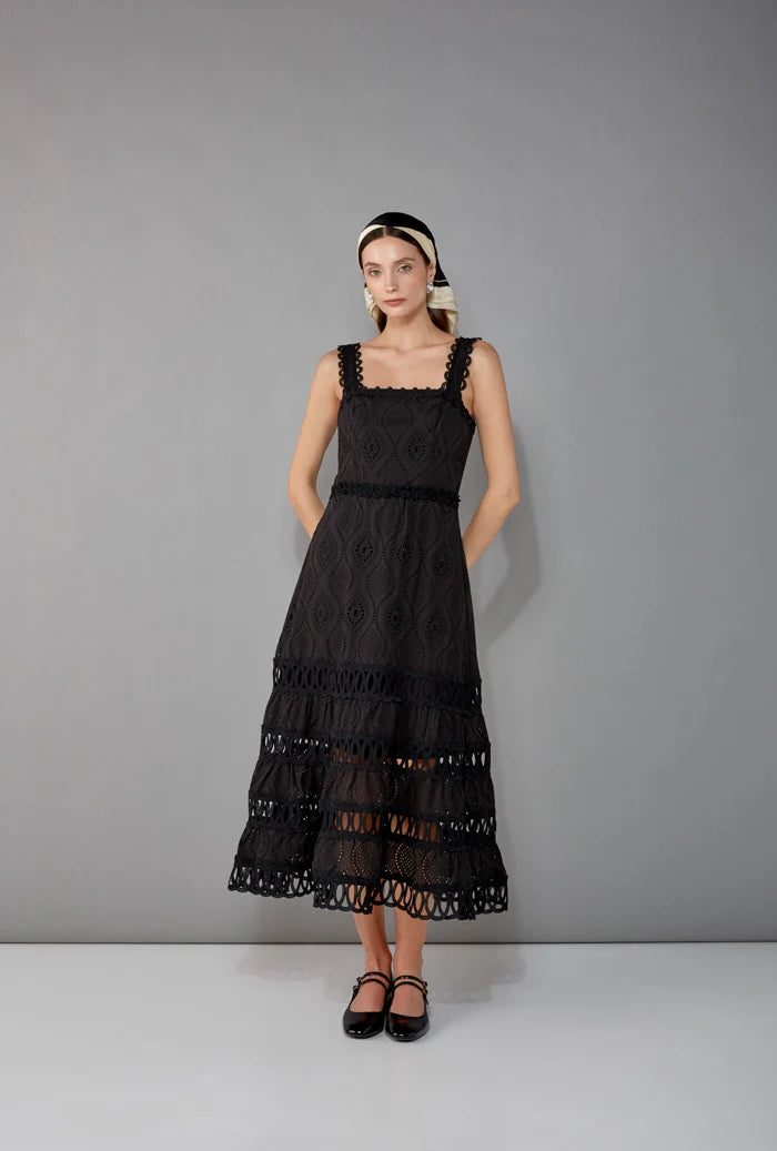 Liana midi dress black