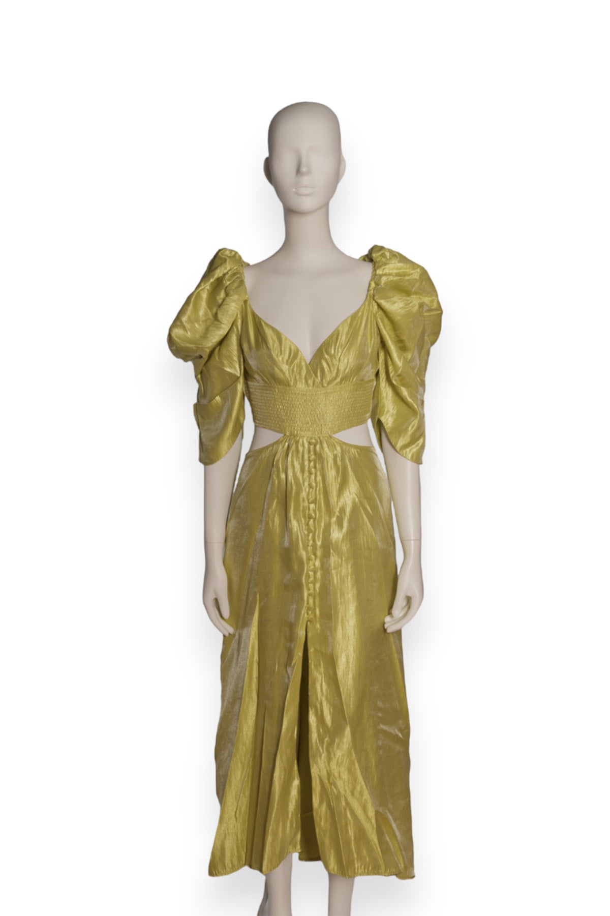 Vestido verde mangas
