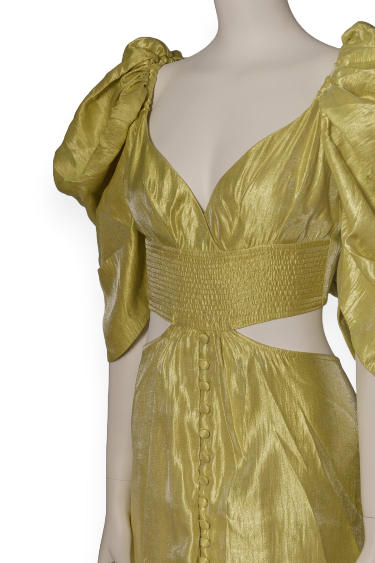 Vestido verde mangas
