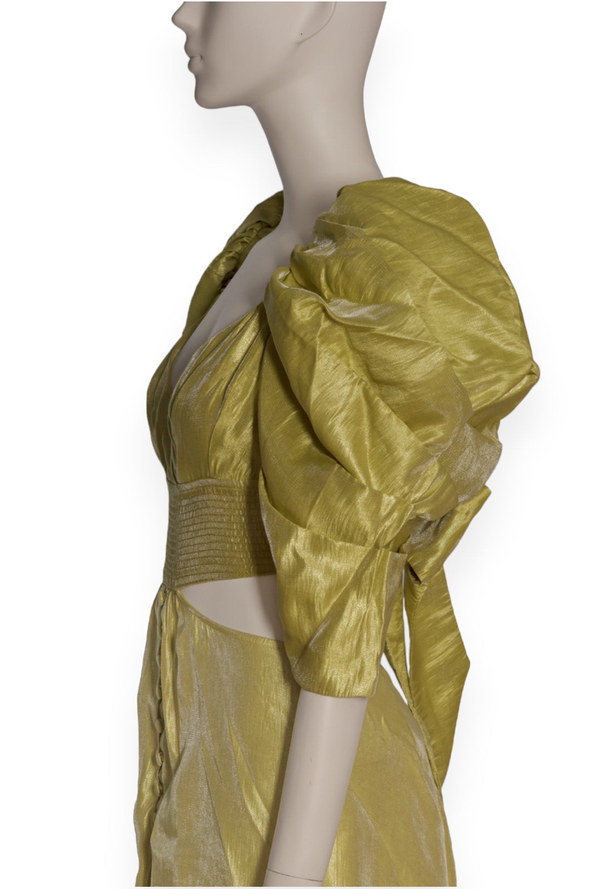 Vestido verde mangas