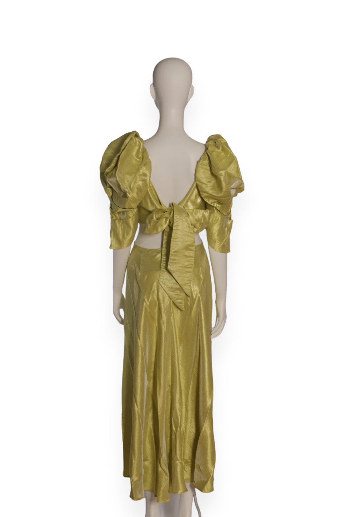Vestido verde mangas