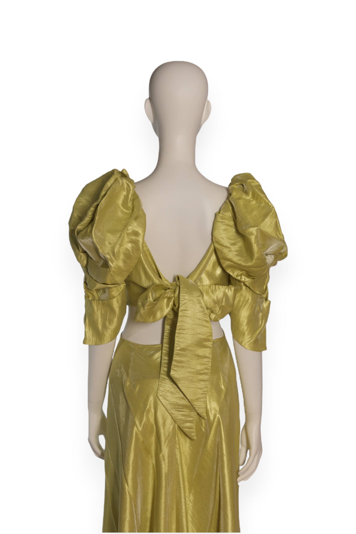 Vestido verde mangas