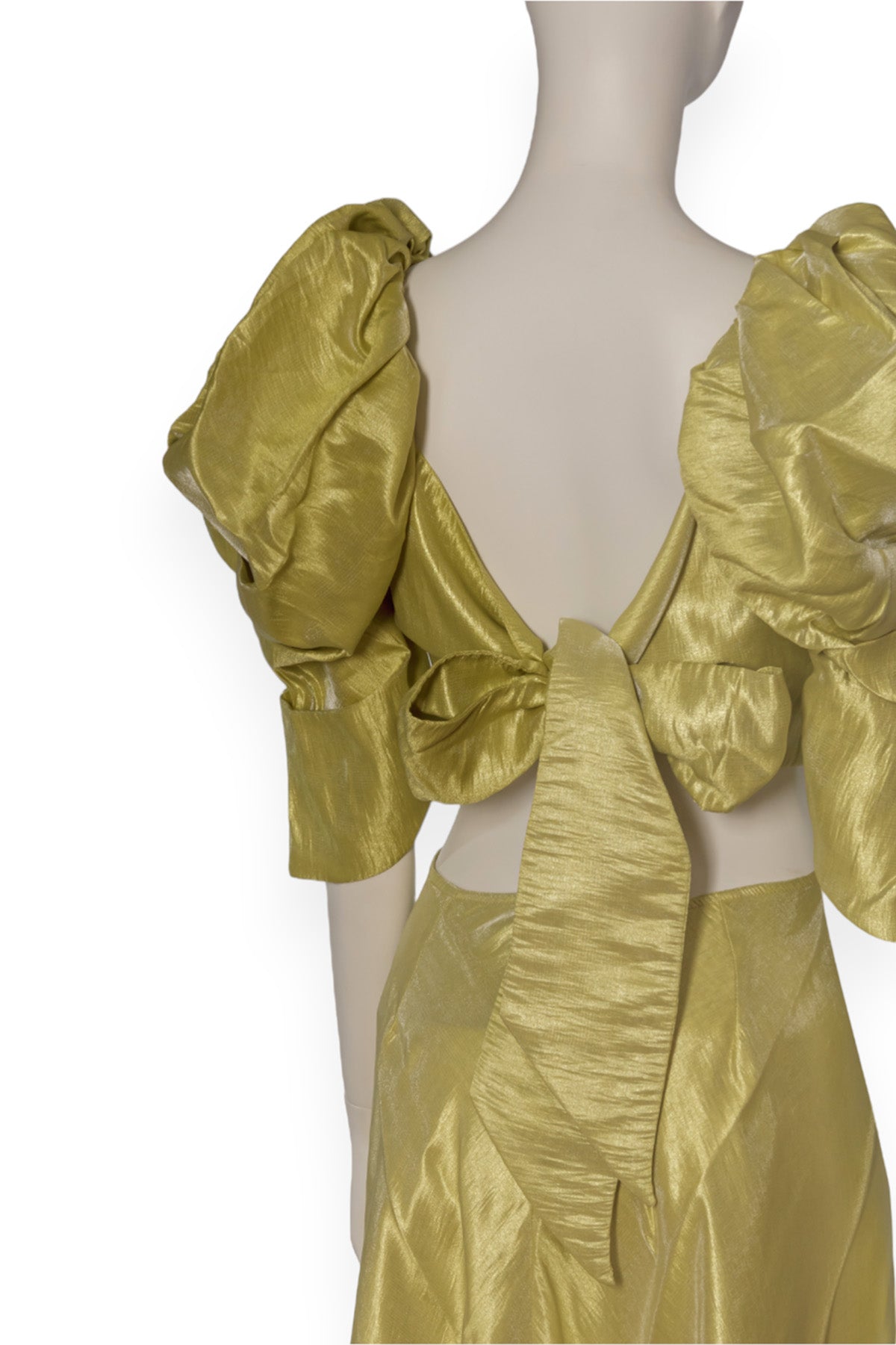 Vestido verde mangas