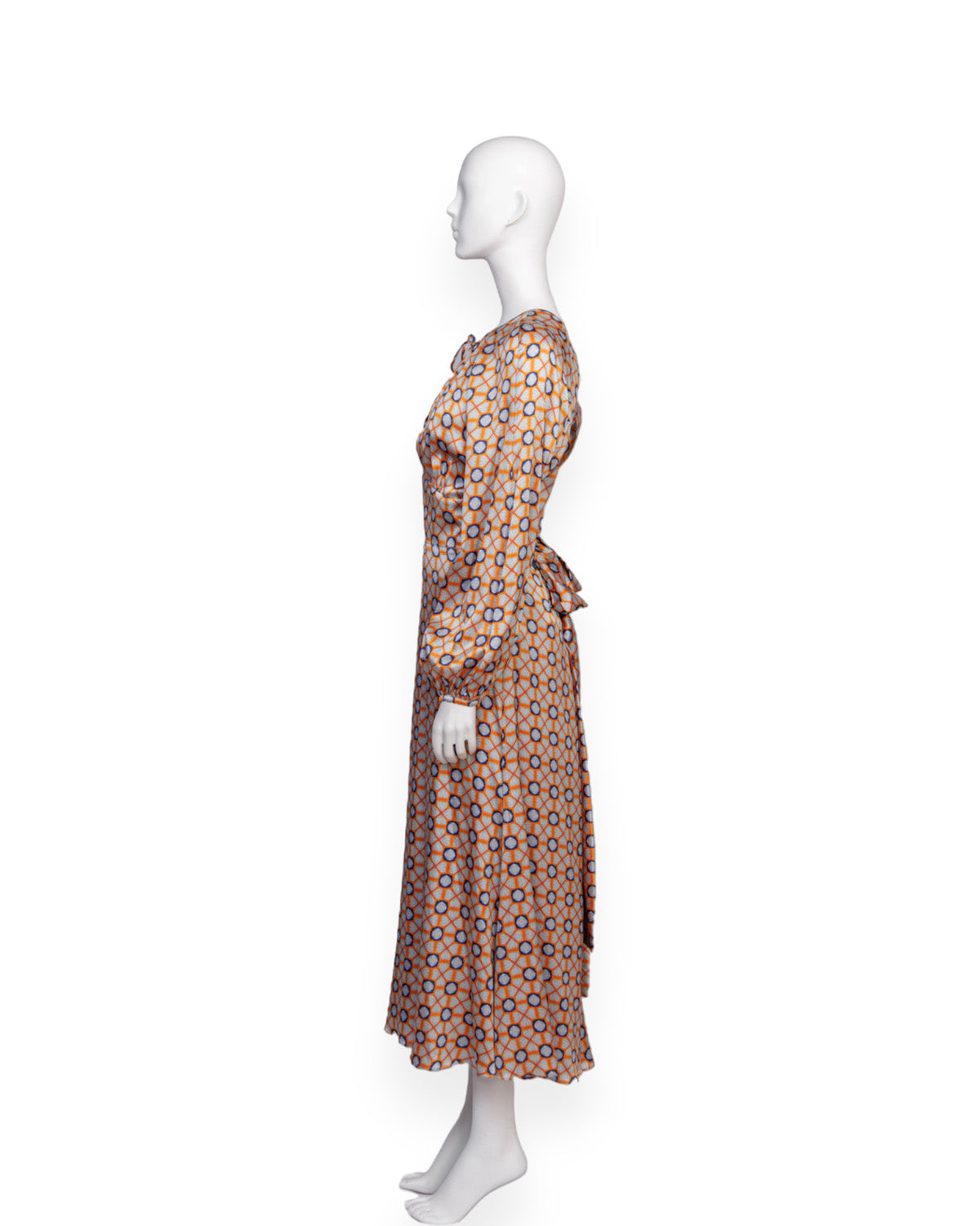 Vestido maxi arabescos seda