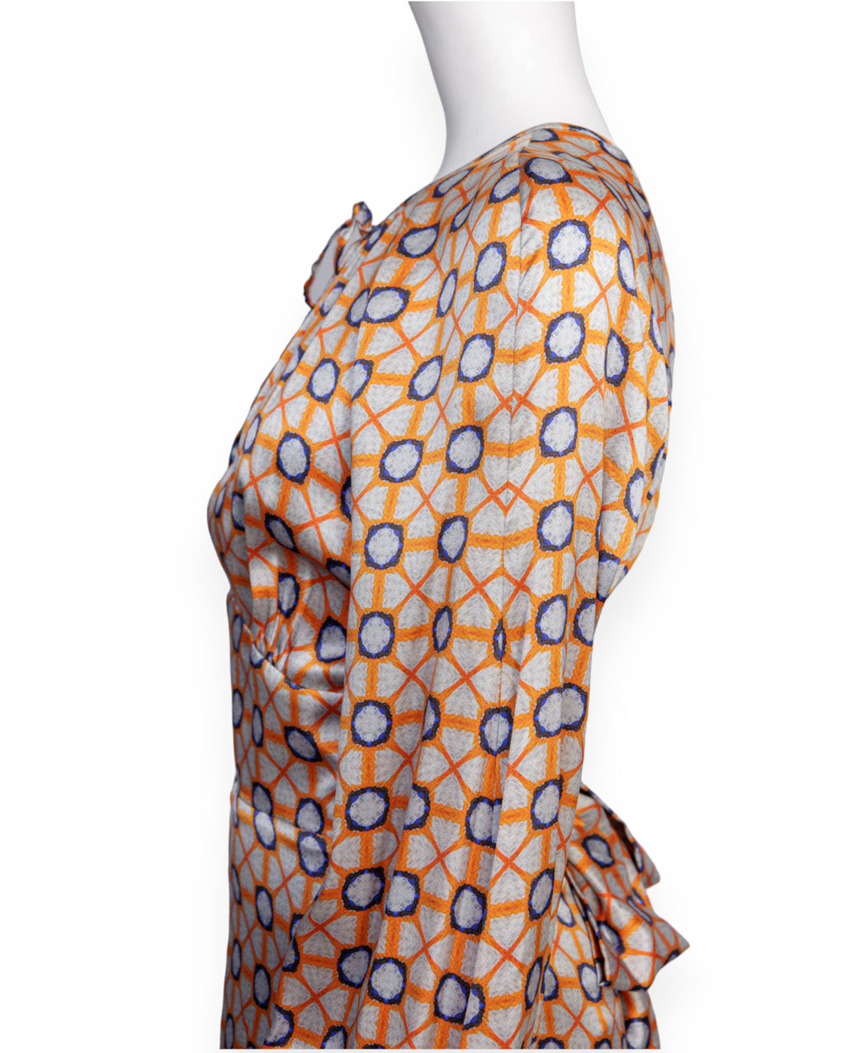 Vestido maxi arabescos seda