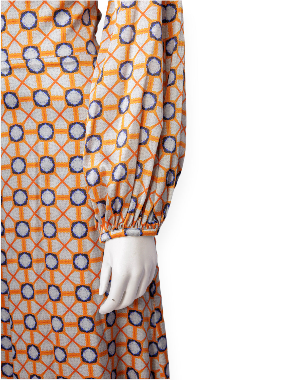 Vestido maxi arabescos seda
