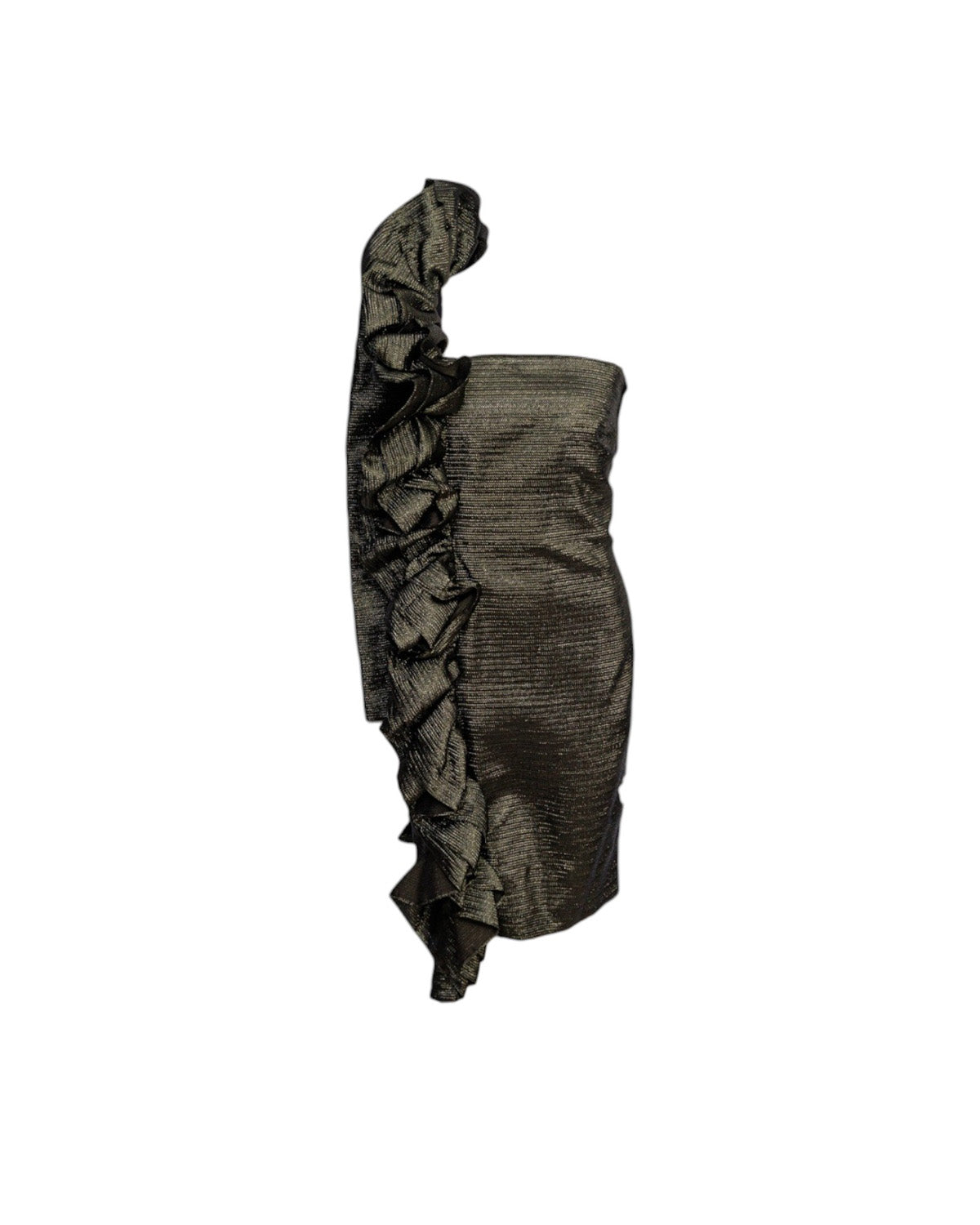 Gold ruffles dress