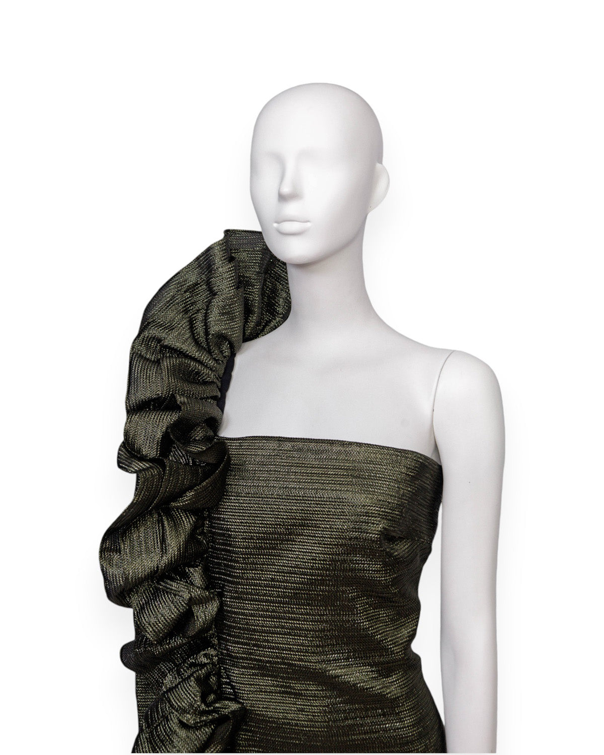 Gold ruffles dress
