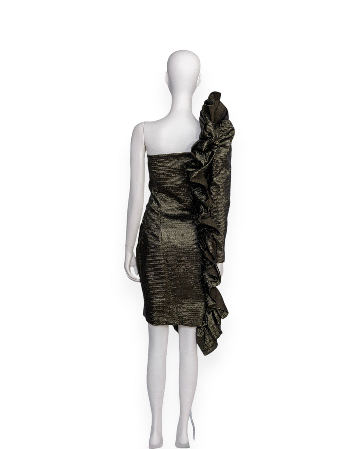 Gold ruffles dress
