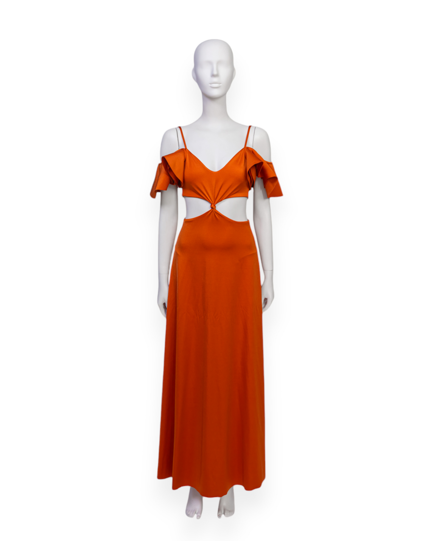 Vestido maxi naranja